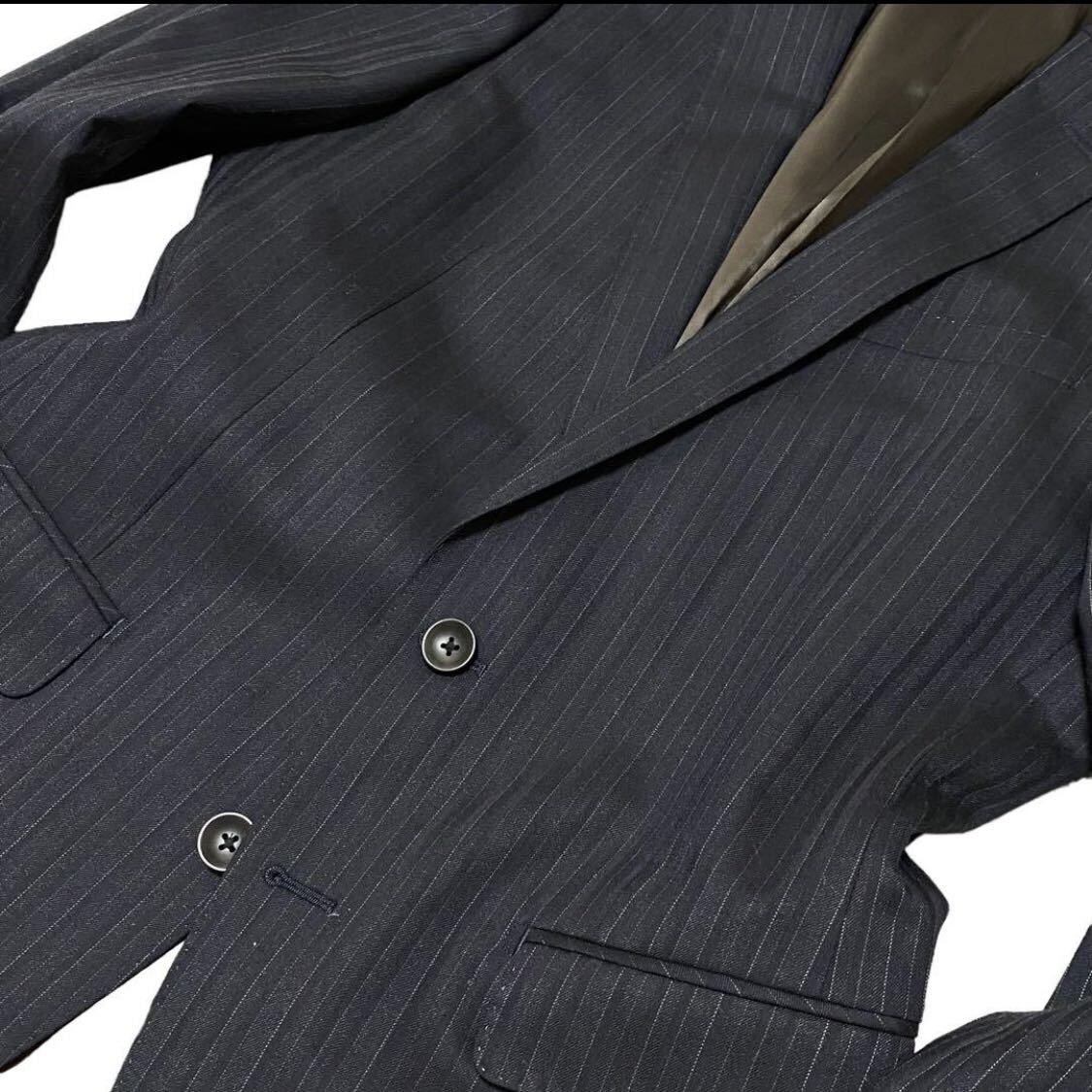 モダリトルノ　セットアップ スーツ ネイビー ストライプ　MODA RITORNO フォーマル　Sサイズ　洋服の青山_画像4