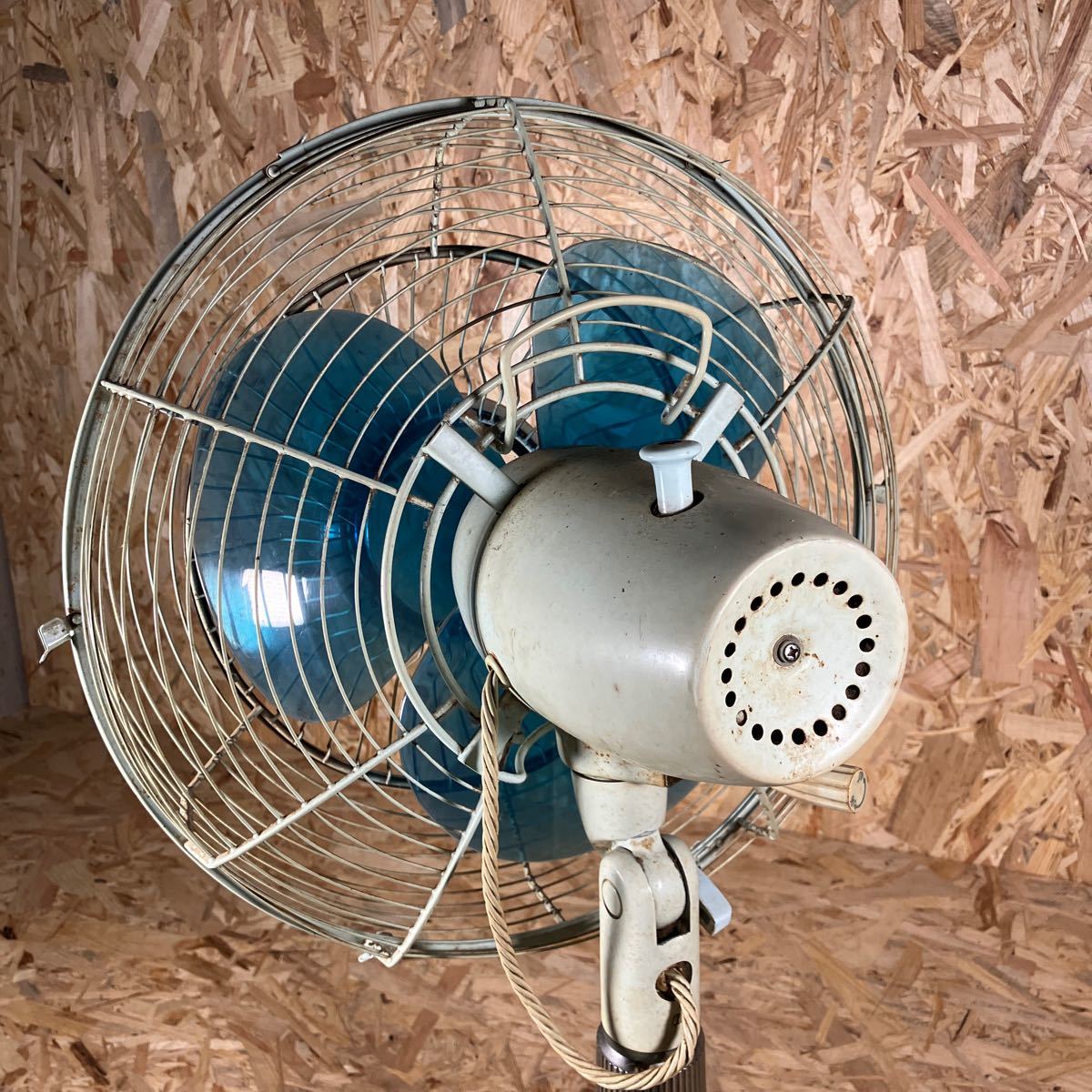 1円〜/National/ナショナル/レトロ扇風機/ELECTRIC FAN/エレクトリックファン/F-30SE/30cm/ホームお座敷扇/3枚羽根/ブルー/動作確認済/中古の画像7