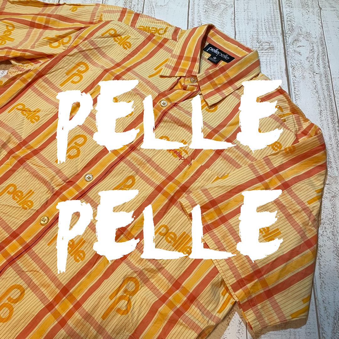 希少【Pelle Pelle】ペレペレ XLサイズ 総柄半袖シャツ ビッグサイズ