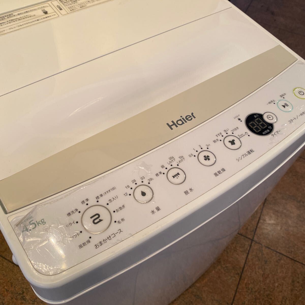 【1円スタート】【美品】Haier ハイアール 全自動電気洗濯機 JW-C45BE 4.5kg 2018年製　_画像3