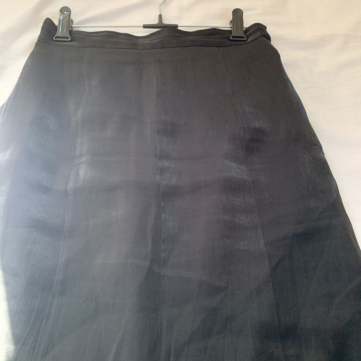 PAGEBOY 光沢　ロングスカート　フレアー　マーメイド　フリー　M相当　黒　ページボーイ　 ロング スカート