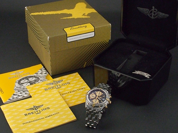  Breitling Chronomat bikoroB13050 YG/SS finish settled box * written guarantee attaching 
