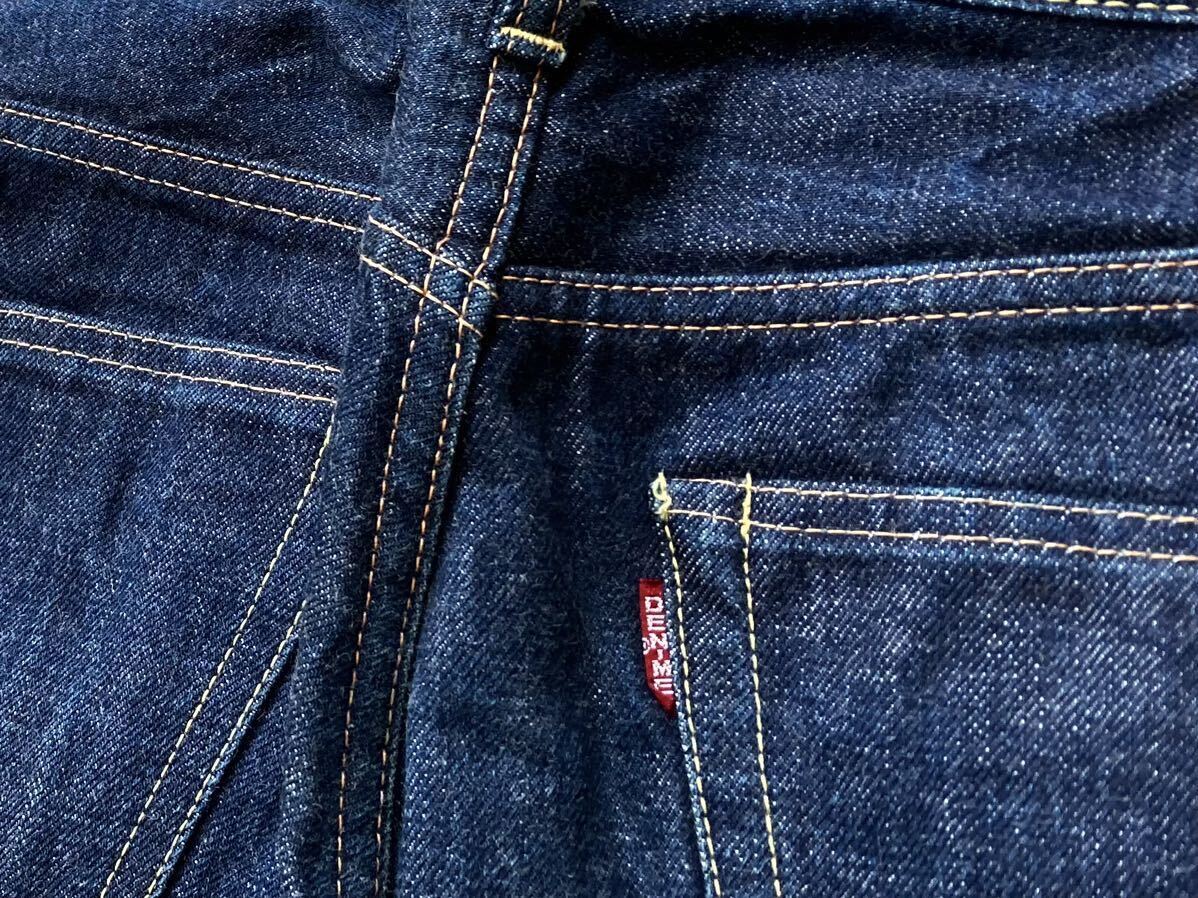 希少！当時物 美品 旧ドゥニーム DENIME #615 XXモデル 毛羽立ち濃紺 ヴィンテージデニム ジーンズ W34 日本製_画像8