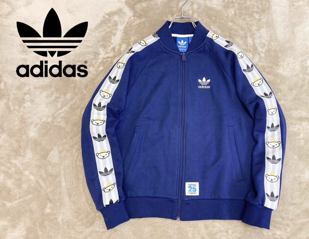 未使用品！完売【adidas Originals by NIGO】アディダスオリジナルス×NIGO「NIGO FLEECE SST」スウェットジャージ 紺 ネイビー/M_画像1