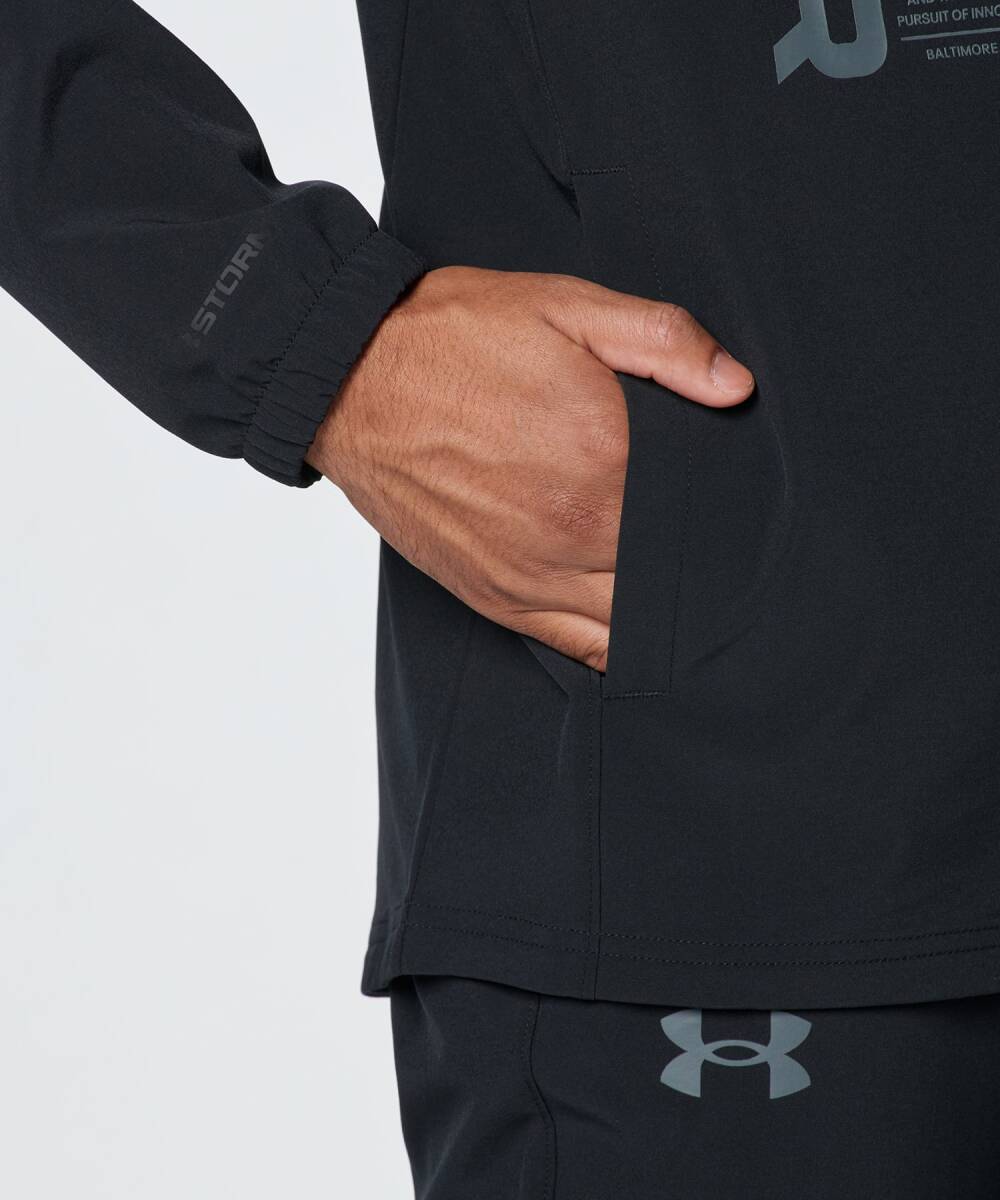 2024年 春夏モデル 1円～【新品】UNDER ARMOUR ストーム ウィンドジャケット・パンツ 上下セット(size：M color：001) の画像4