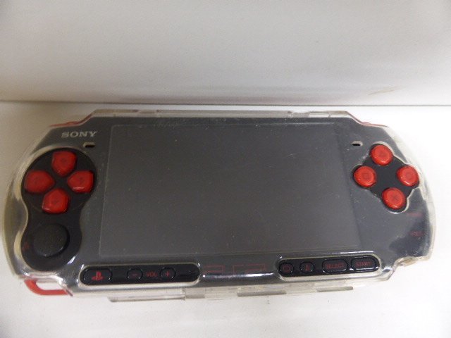 W8528R SONY PSP-3000 レッド/ブラック Playstation Portable 本体のみ ジャンク品*_画像1