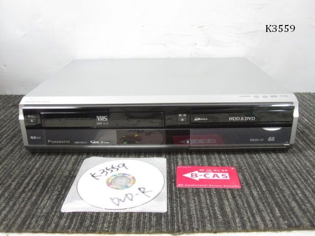 K3559M 再生OK Panasonic パナソニック DMR-XP21V HDD/DVD/VHSレコーダー 07年製_画像1