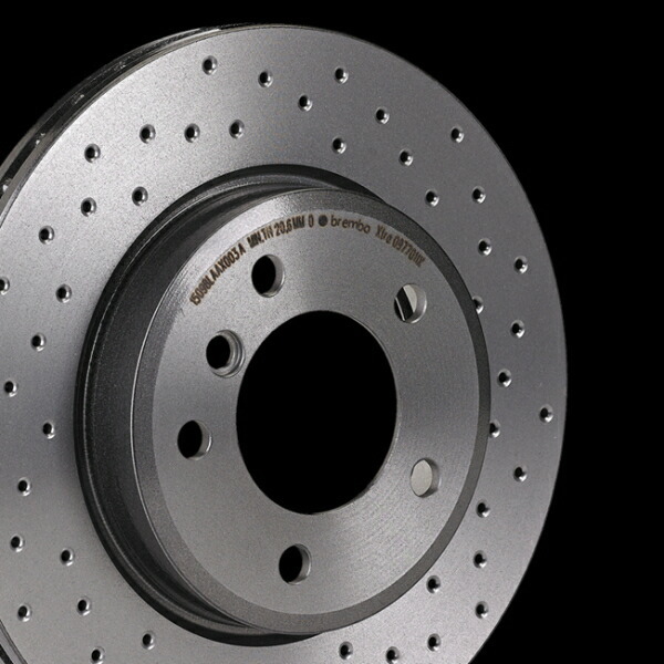 brembo XTRAドリルドローターF用 8PAXW AUDI A3(8P HATCHBACK) 2.0 FSI PR No. 1KE 03/9～05/6_画像2