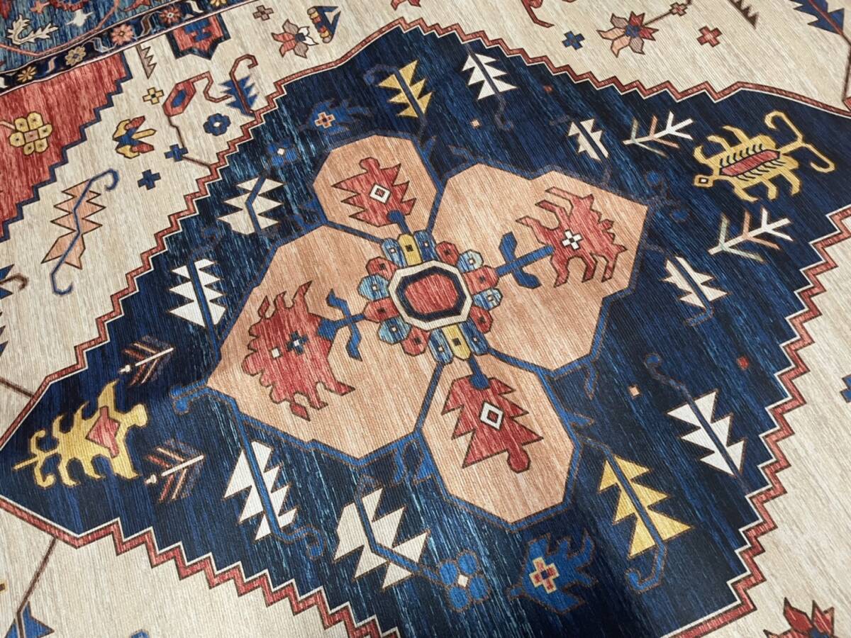 【160×230】 トルコ民族風　ペルシャ　エスニック　 ヨーロピアン 幾何学柄　ペルシャ絨毯　カーペット　北欧風　玄関マット　ラグ_画像5