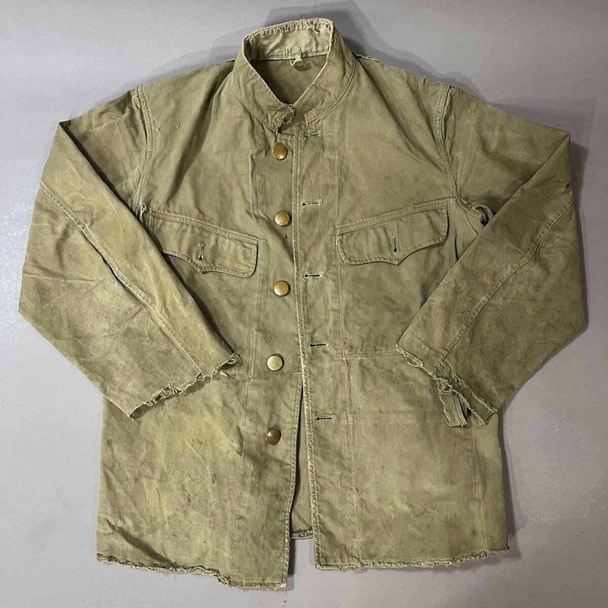 RS214 old Japan army modified four . type six . military uniform Taisho 10 three year made . main official certification ( inspection ) army thing land army navy army military uniform uniform .. that time thing jacket 