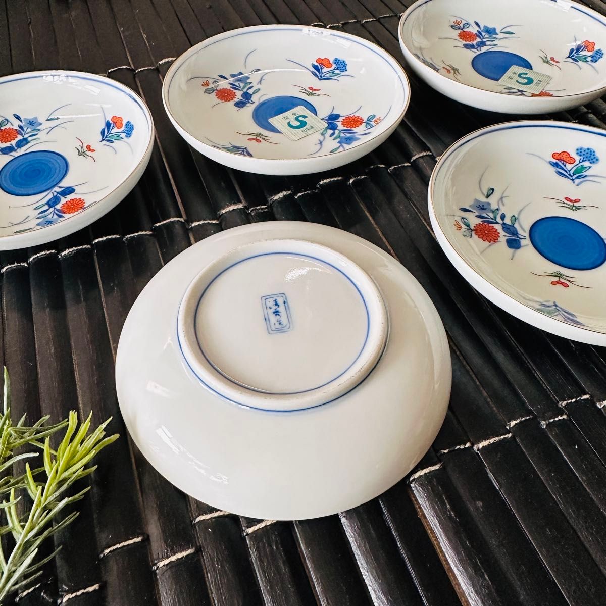 未使用品】有田焼 古陶窯 清秀造 めぐみ 珍味揃 5客 金彩色絵 六 未使用品】有田焼 古陶窯 清秀造 めぐみ 珍味揃 5客 金彩色絵 六