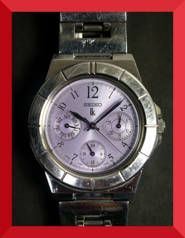 セイコー SEIKO ルキア LK クォーツ 3針 純正ベルト 5Y89-0B30 女性用 レディース 腕時計 日本製 x182 稼働品_画像1
