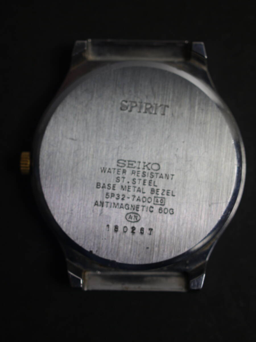 セイコー SEIKO スピリット spirit クォーツ 3針 デイト 5P32-7A00 男性用 メンズ 腕時計 x133 稼働品_画像5