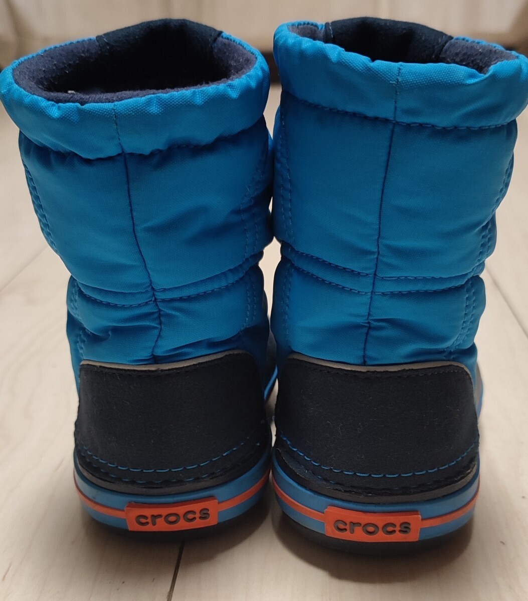 クロックス CROCS クロックバンド ロッジポイント ブーツ キッズブーツ オーシャン/ネイビー C7 15cm/15.5cm 新品未使用 箱無し タグなし_画像3