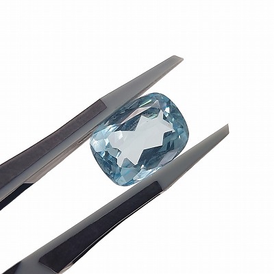  natural aquamarine [ beryl ] loose approximately 4.828ct cushion GRJso-tingakwa gem jewelry product work CS-057