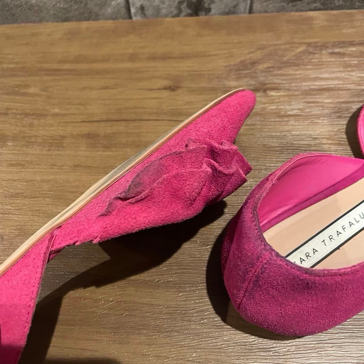 ZARA TRAFALUC ローヒールスエードパンプス 37 (24 ZARA TRAFALUC ローヒールスエードパンプス 37 (24