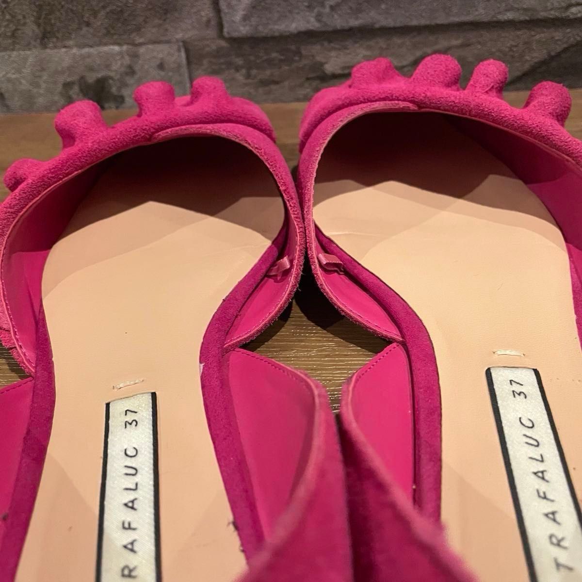 ZARA TRAFALUC ローヒールスエードパンプス 37 (24 ZARA TRAFALUC ローヒールスエードパンプス 37 (24