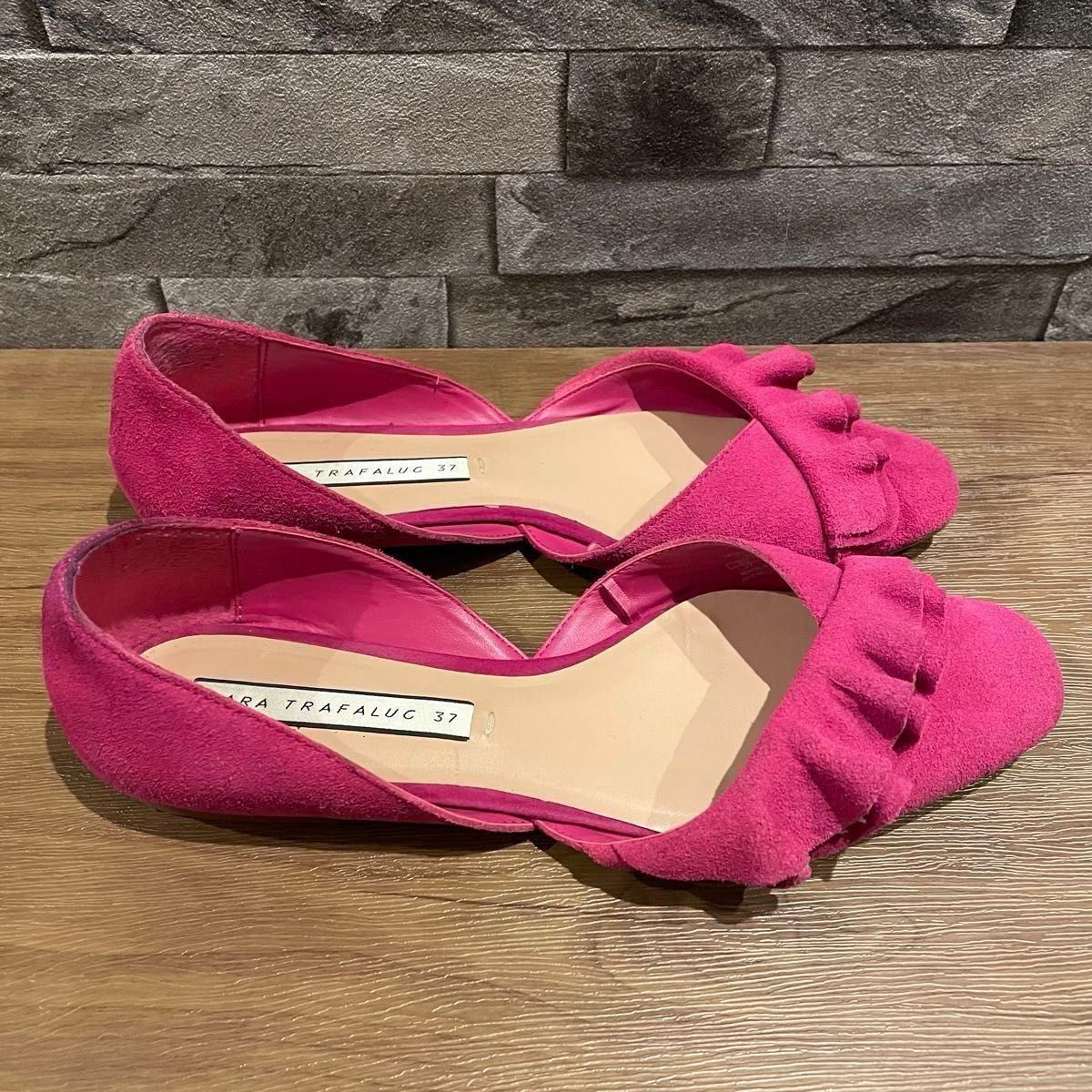 ZARA TRAFALUC ローヒールスエードパンプス 37 (24 ZARA TRAFALUC ローヒールスエードパンプス 37 (24