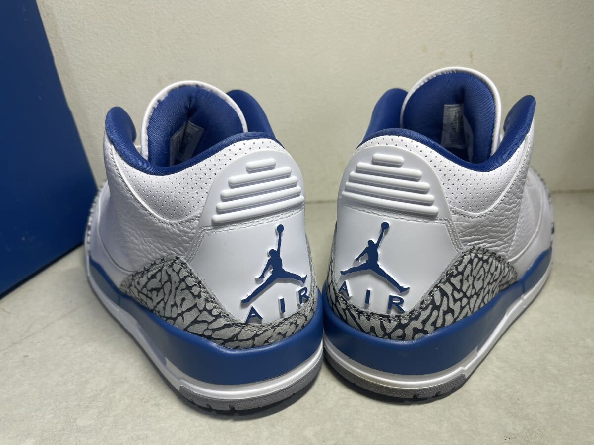 AIR JORDAN 3 RETRO WIZARDS BLUE CEMENT エアジョーダン ウィザーズ ブルー セメント US9.5 USED 美品 CT8532-148の画像4