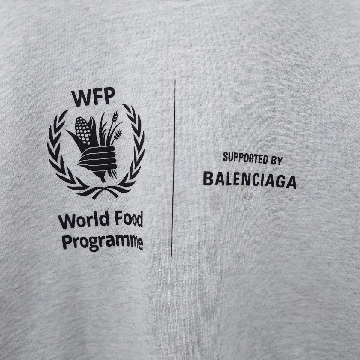 即決　 BALENCIAGA　バレンシアガ WFP Tシャツ☆ライトグレー 半袖 Mサイズ メンズ レディース ユニセックス_画像4