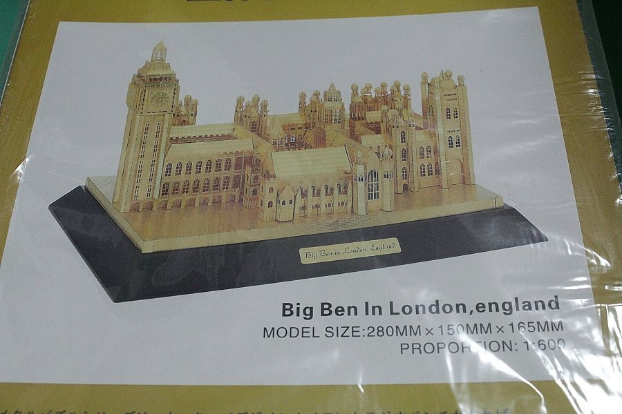 【送料無料】3D メタルパズル　立体建築模型　3DMP-1 ビッグベン　Big Ben In London england_画像5