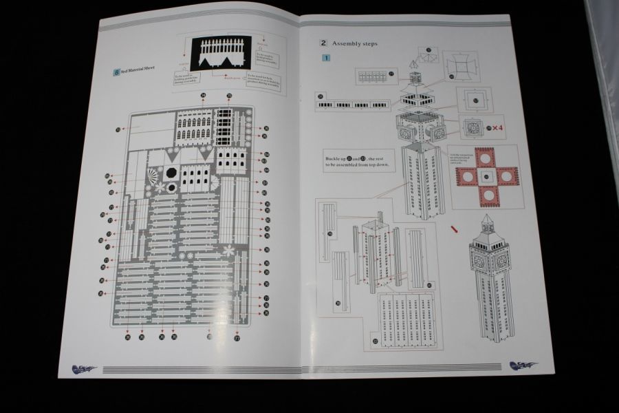 【送料無料】3D メタルパズル　立体建築模型　3DMP-1 ビッグベン　Big Ben In London england_画像4