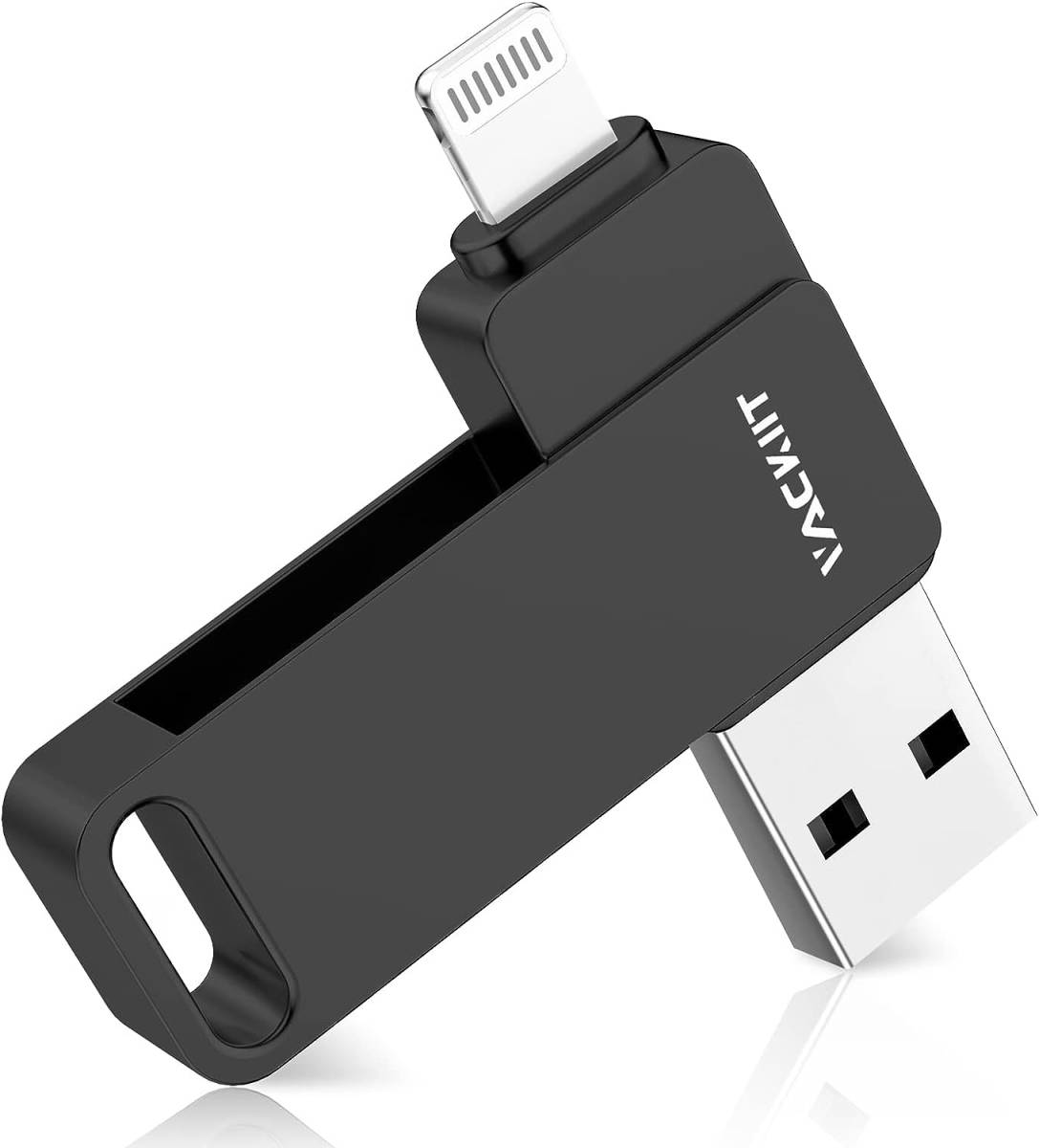 128GB Vackiit「MFi認証取得」iPhone用 usbメモリusb iphone対応 Lightning USB メモリー iPad用 フラッシュドライブ 