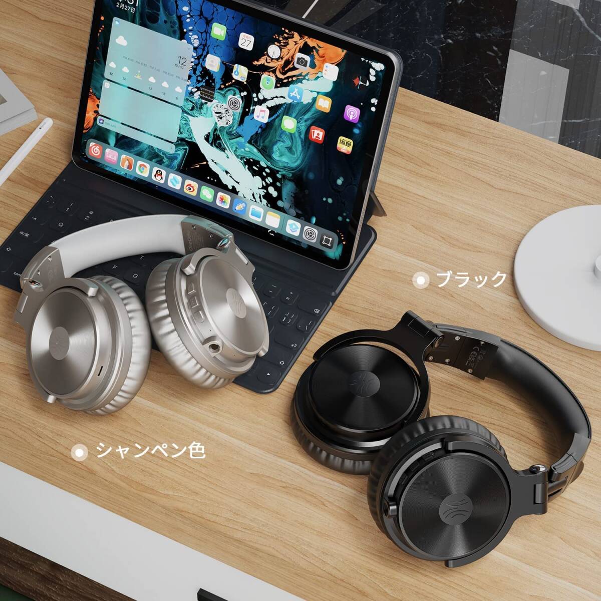 OneOdio ProC ワイヤレスヘッドホン ブルートゥース ヘッドフォン有線 無線 両用 低音強化 Bluetooth 5.2 AAC対応_画像8