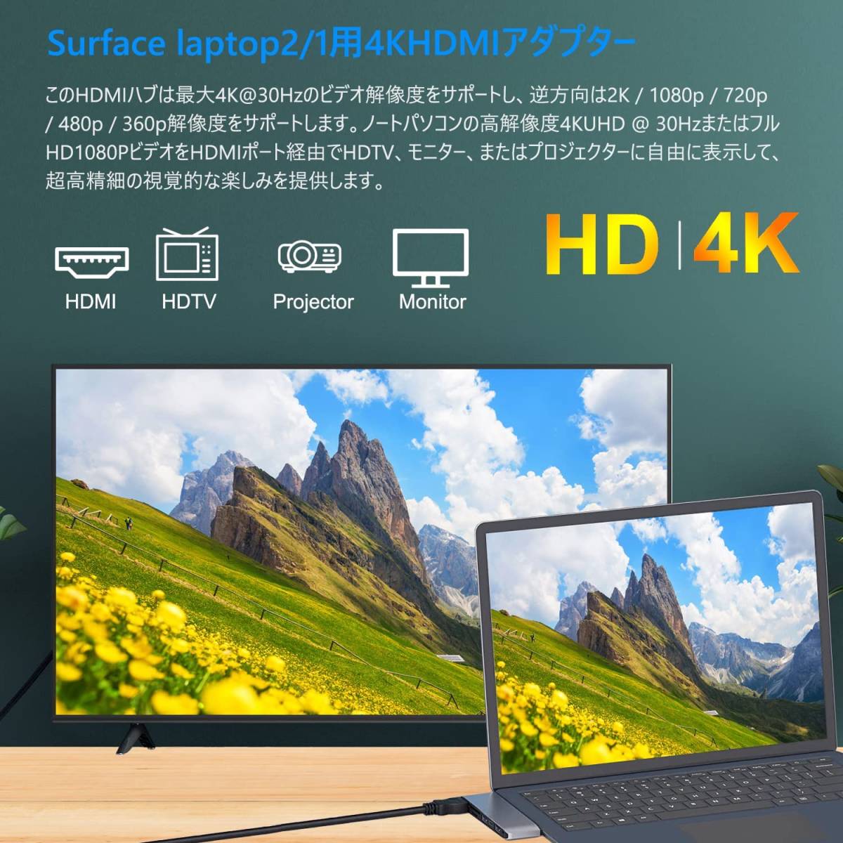 Microsoft Surface laptop 2/laptop 1 専用 USBハブ の画像7