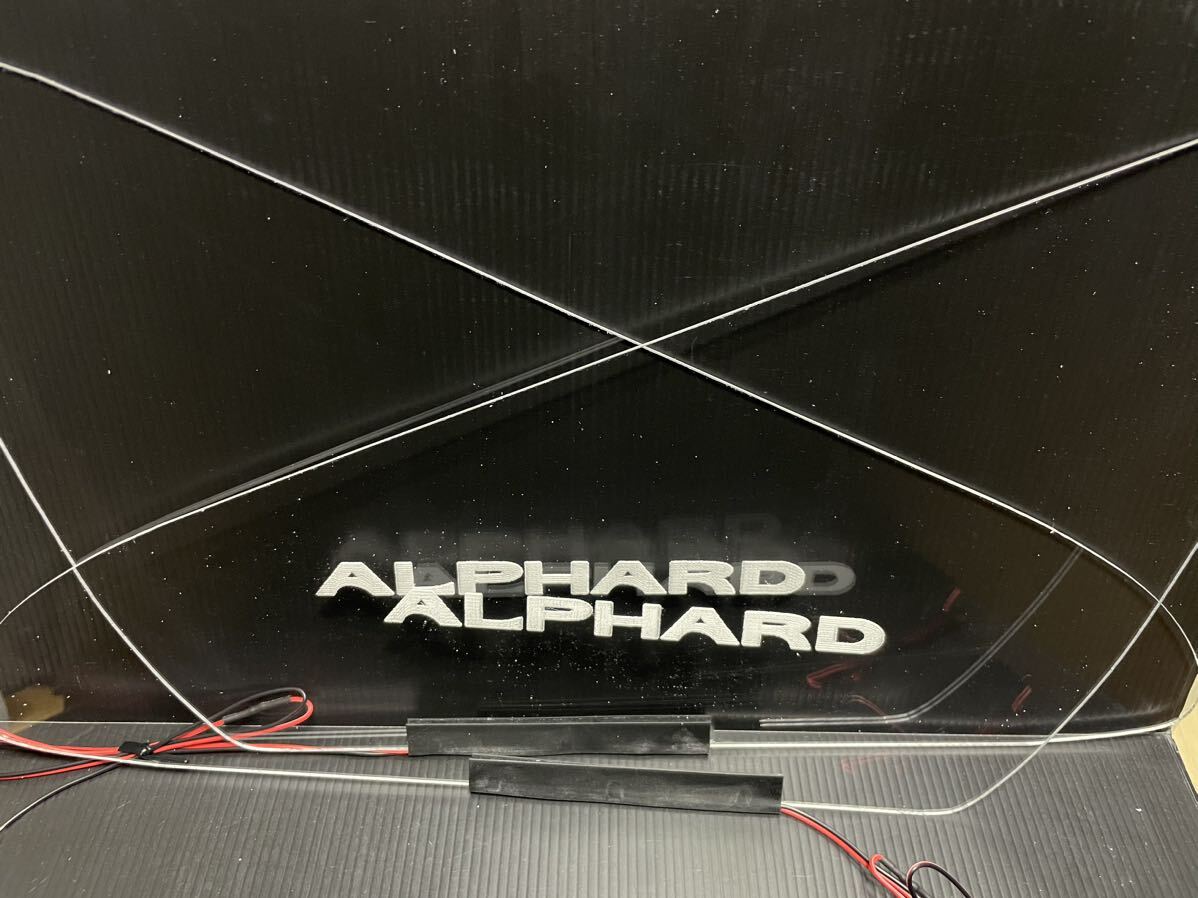  Alphard 30 series exclusive use blue LED emblem triangle window side A pillar shines panel left right set 