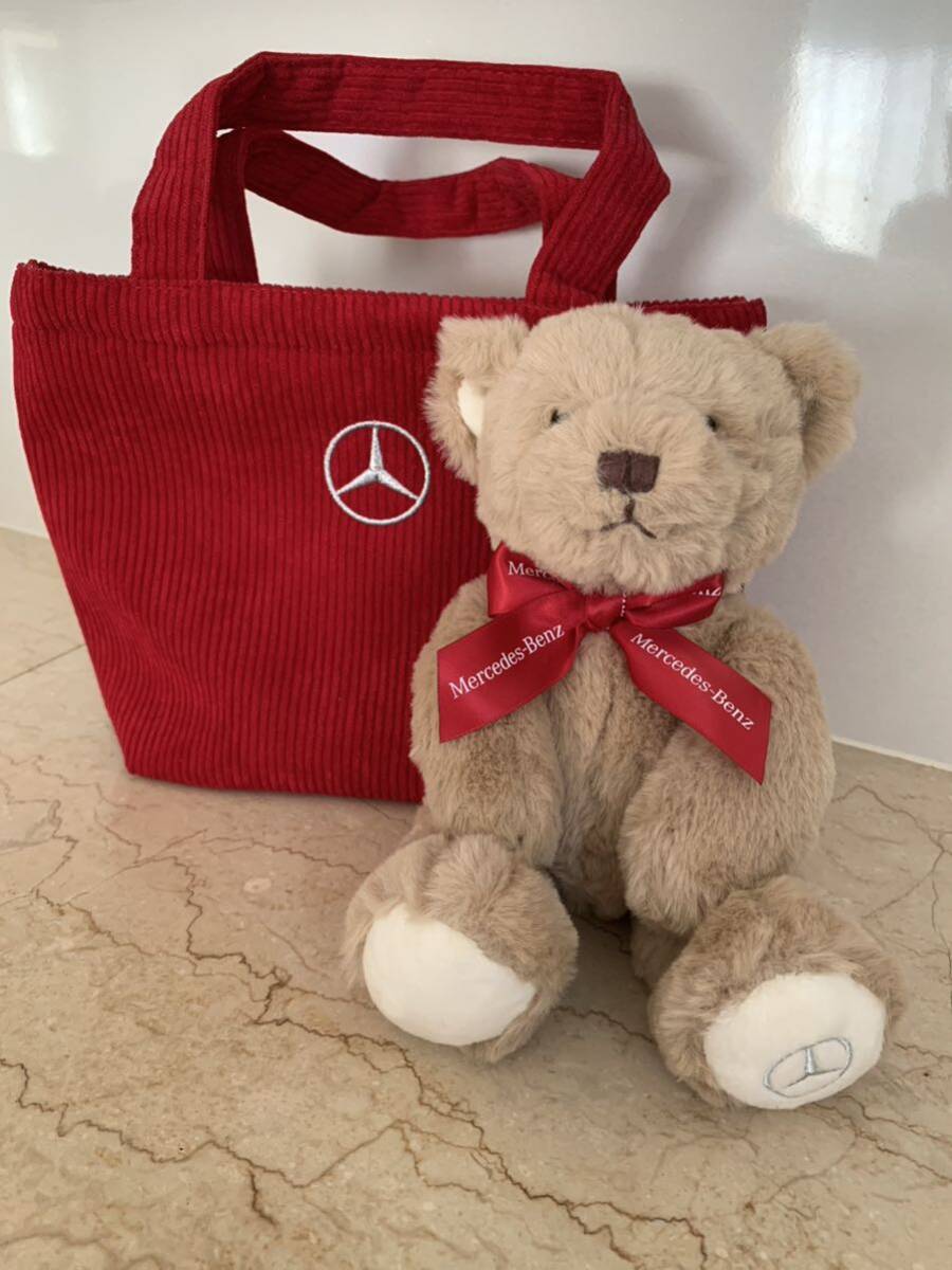  не использовался / не продается *Mercedes Benz( Mercedes Benz ) Рождество Bear /../ медведь / медведь / плюшевый мишка / мягкая игрушка & Mini сумка / Mini большая сумка 