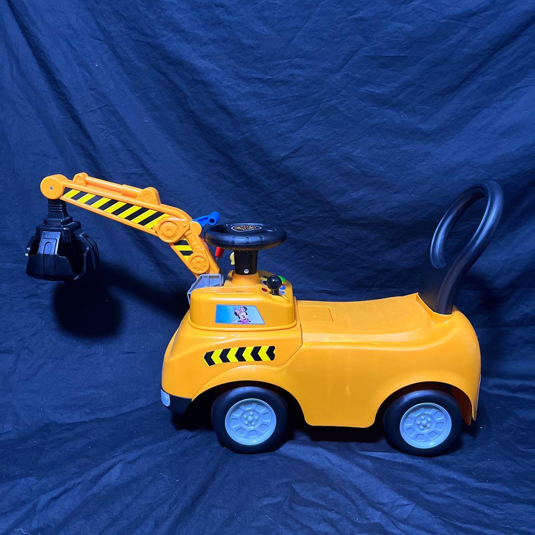 ミッキーマウスライドオン ディズニー グラップルクレーン　手押し車　乗用玩具_画像2