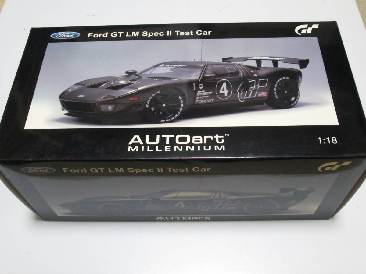 1円スタート【希少】AUTOart オートアート 1/18 Ford フォード GT LM スペックII #4 テストカー (ブラック) _画像1