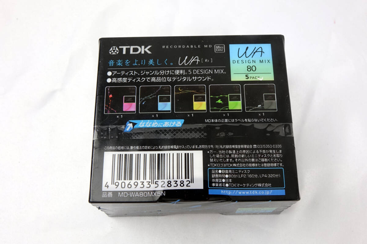 TDK WA 80分 MDディスク 5枚入り 未使用品 即決_画像3