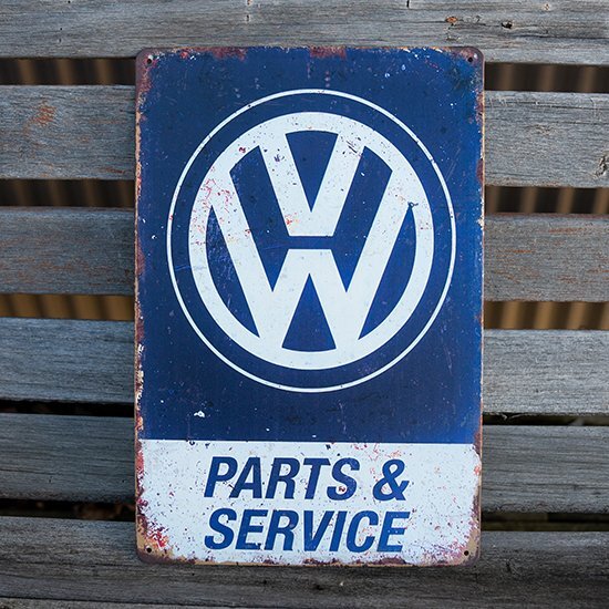 [ tin plate signboard ] Volkswagen garage retro manner interior store Cafe wall decoration 20cm×30.( free shipping!)