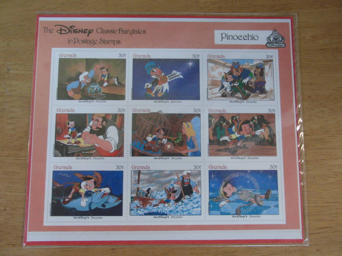 68834 Disney Disney stamp summarize Mickey ... forest. beautiful woman Pinocchio 101 Dalmatians Snow White unopened 