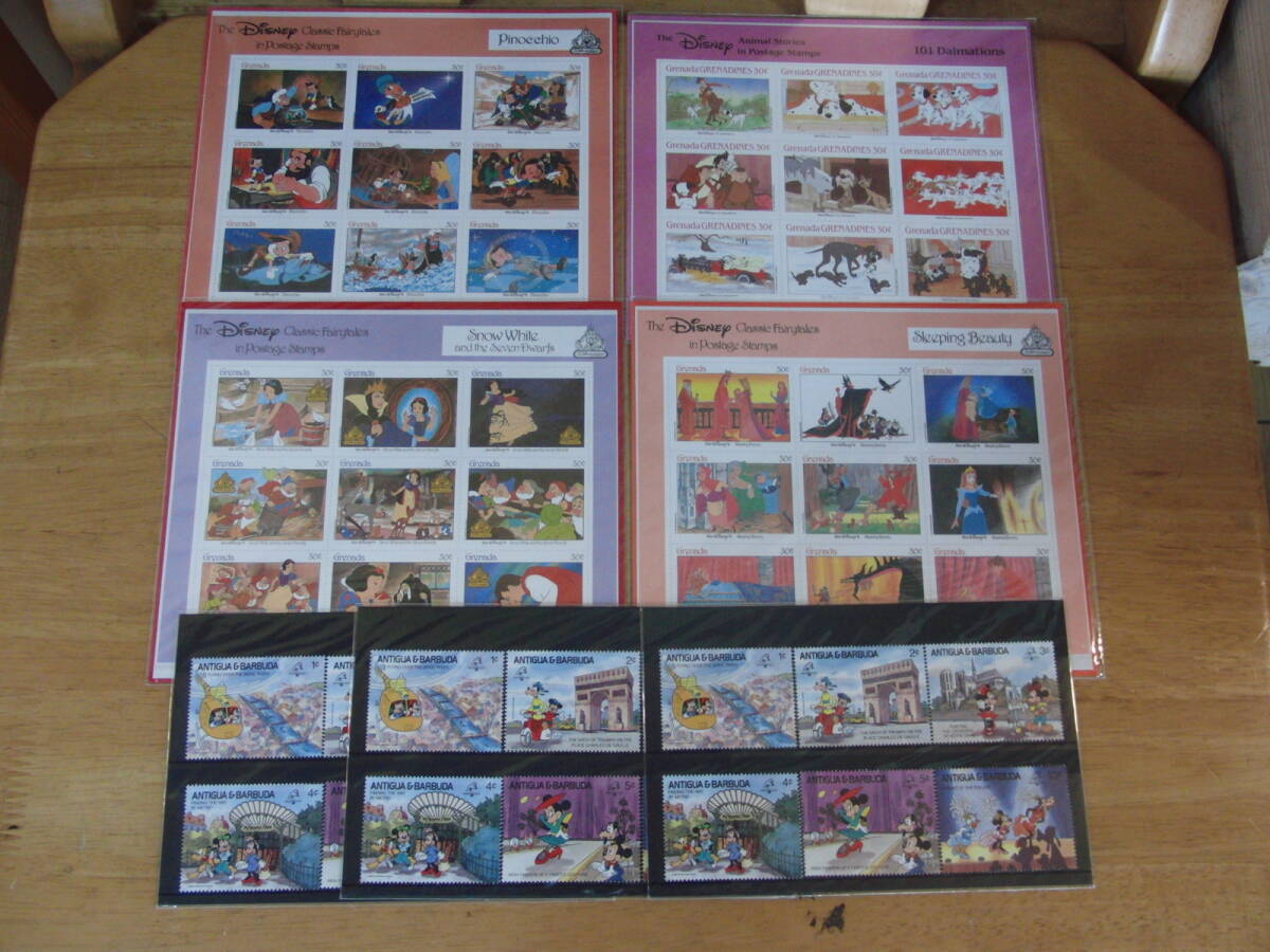 68834 Disney Disney stamp summarize Mickey ... forest. beautiful woman Pinocchio 101 Dalmatians Snow White unopened 