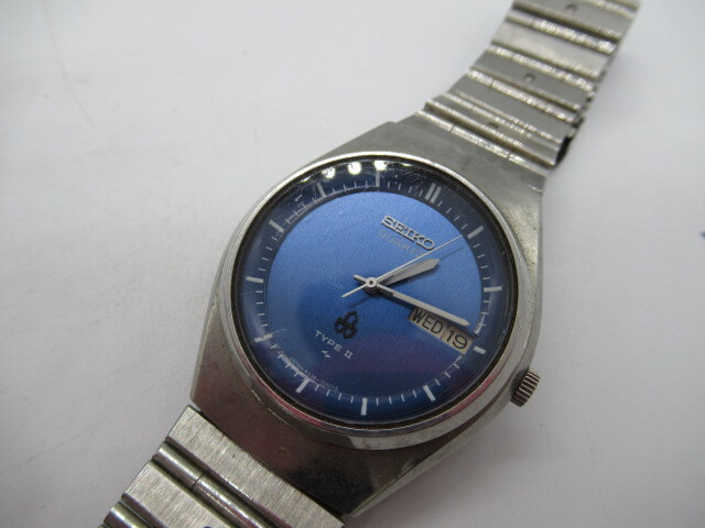 1329 SEIKO セイコー TYPEⅡ デイデイト 4336-7000S クォーツタイプ メンズ腕時計 セイコー腕時計 ラウンドフェイス ネイビー文字盤 不動品_画像5
