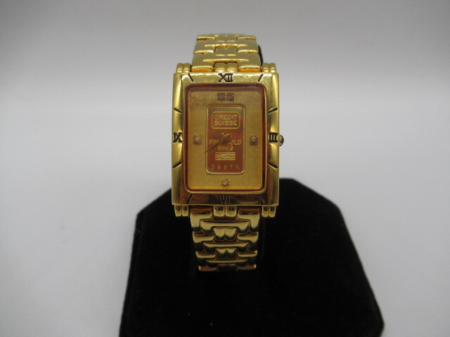 69036 エルジン ELGIN インゴット 腕時計 クォーツ レディース 中古品 ゴールド文字盤の画像1