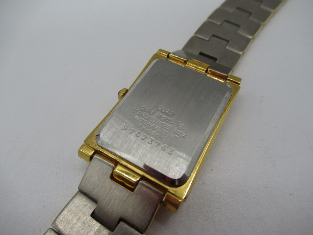 69036 エルジン ELGIN インゴット 腕時計 クォーツ レディース 中古品 ゴールド文字盤の画像8