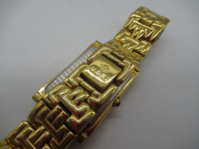 69036 エルジン ELGIN インゴット 腕時計 クォーツ レディース 中古品 ゴールド文字盤の画像7