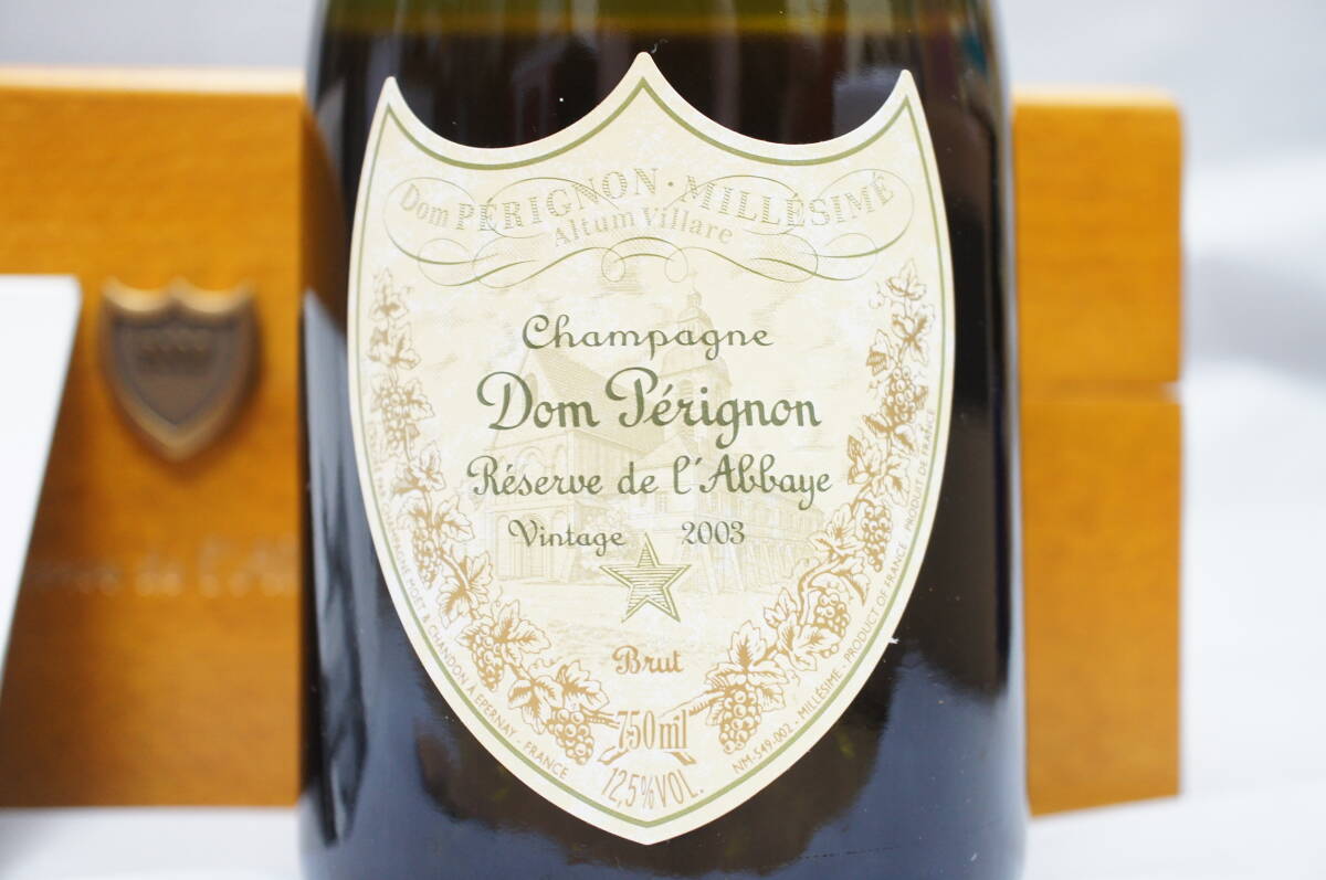 【新品/未開栓】Dom Perignon ドン・ペリニヨン レゼルヴ・ドゥ・ラベイ ゴールド シャンパン 2003 750ml 12.5% 木箱 外箱 冊子付 ドンペリ_画像3