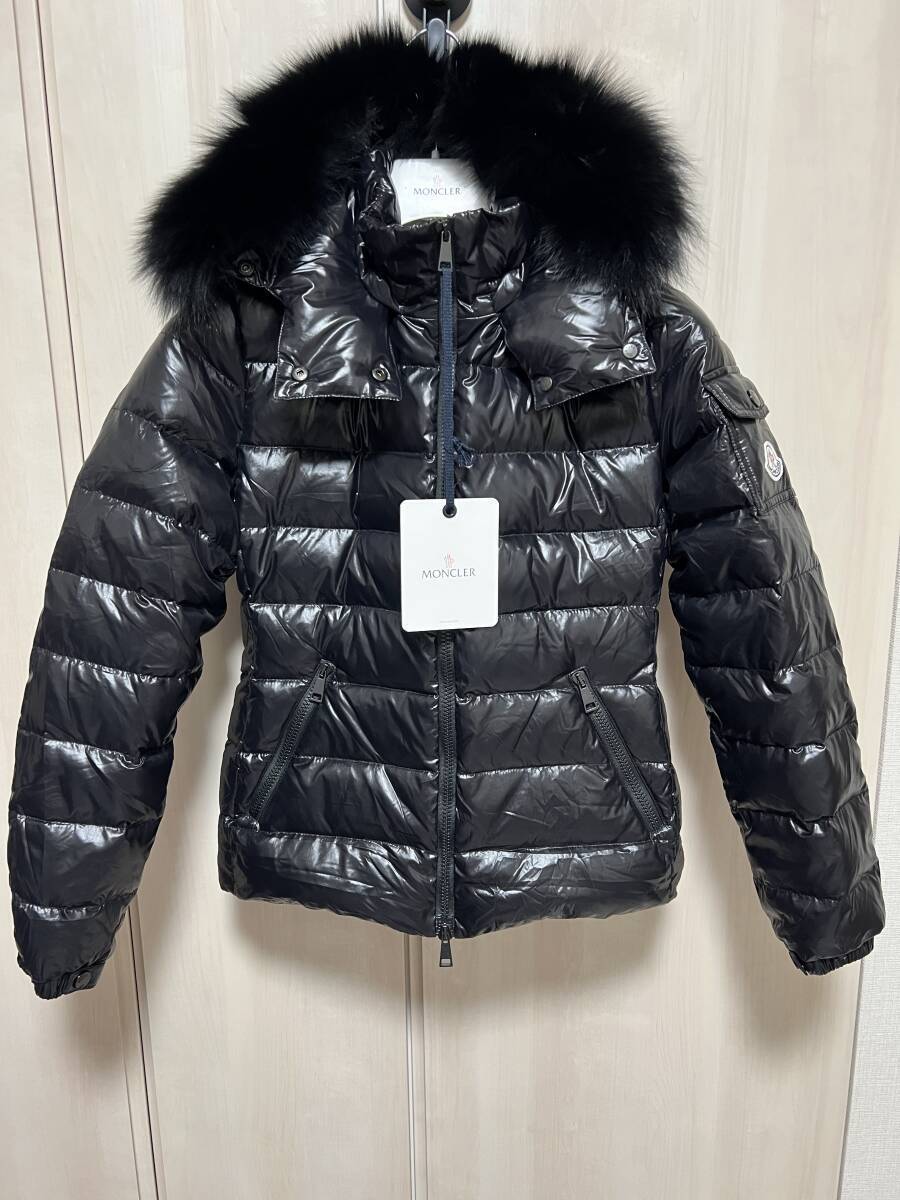 未使用・本物保証☆MONCLER BADYFUR バディファー ブルーフォックスファー ダウンジャケット TG1 ブラック色 黒色 人気モデル_画像1