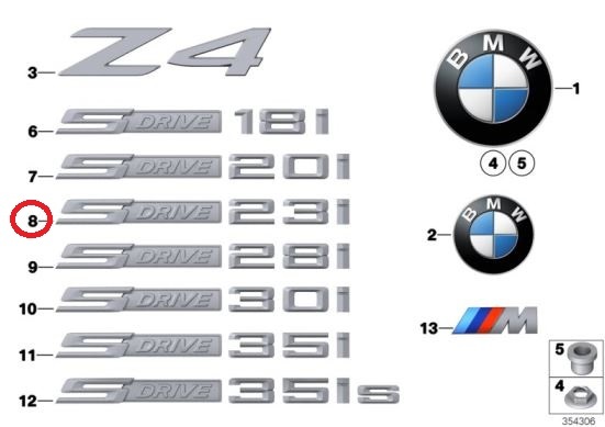 BMW(ビーエムダブリュー) SDRIVE23iエンブレム 純正品 新品 Z4 E89_画像1