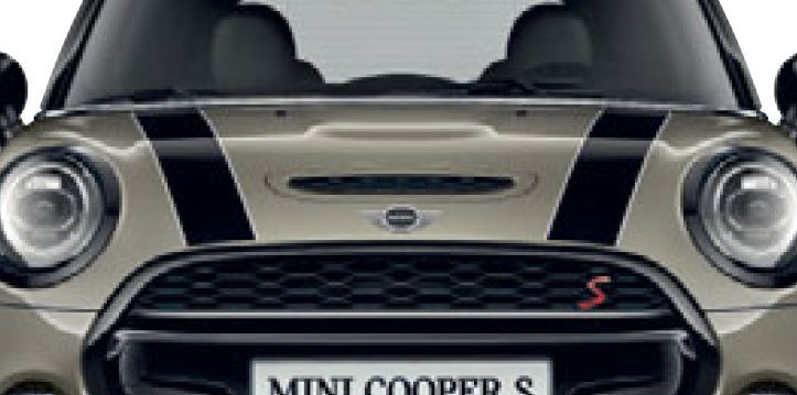 BMW MINI( Be M Dub dragon Mini ) bonnet stripe right black ( side color : white ) genuine products new goods F55 F56 F57 51147365188