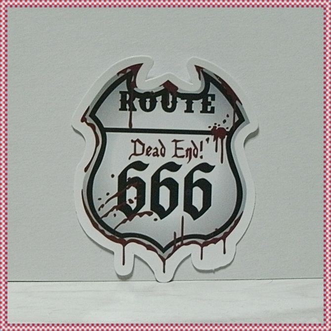 防水ステッカー・シール【ROUTE666、デッドエンド、Dead End、ロックバンド】B104_画像1