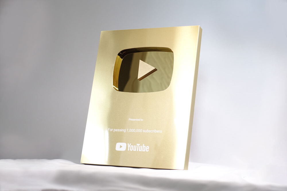 YouTube Award золотой. . серебряный. . копия оригинал дизайн 