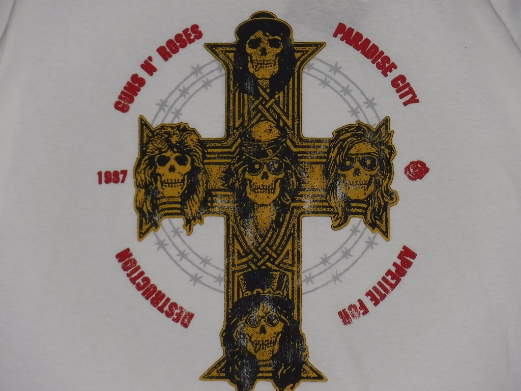 即決■★ガンズ・アンド・ローゼズ Guns N' Roses★■Tシャツ：SIZE=L