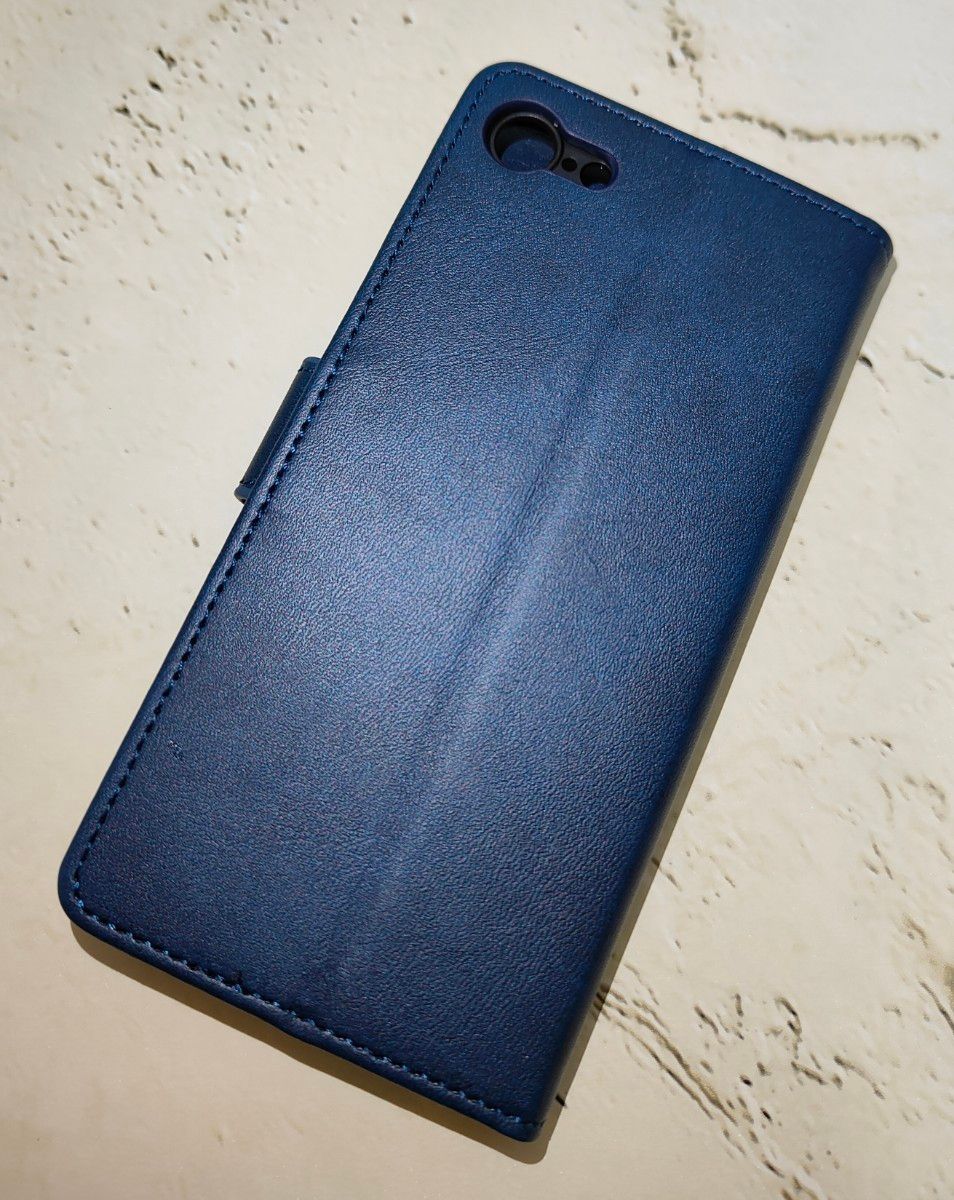 iPhone７８iPhoneSE２SE３手帳型スマホケース新品アイフォンレザー携帯カバー　カードお札収納スマホスタンド機能　ブルー