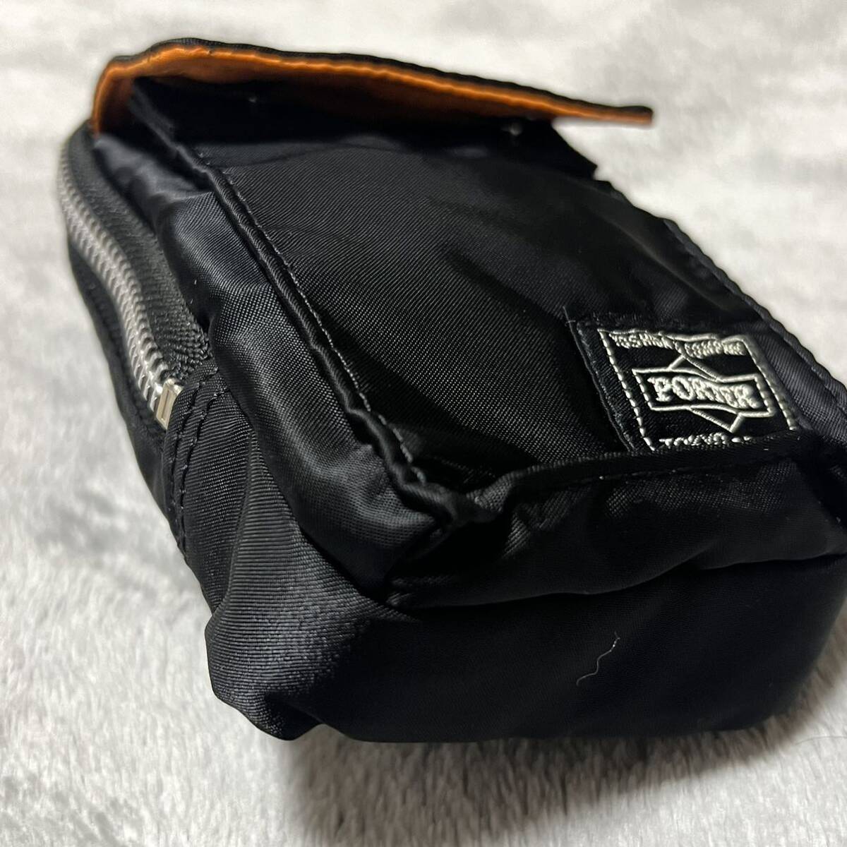 【極美品!】PORTER TANKER POUCH モバイルポーチ 小物入れ ミニポーチ ブラック 吉田カバン ユニセックス